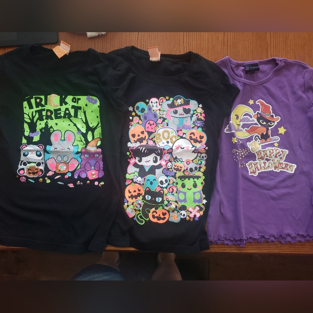 Set of 3 girls 7-8 (M) Halloween Shirts